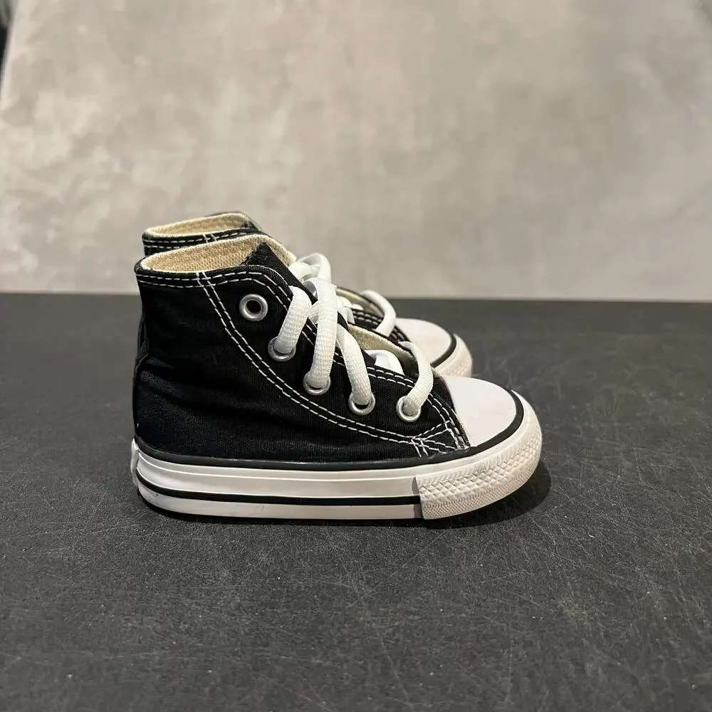 Converse Chuck Taylor All Star Shoes Toddler Size 4C Black Canvas High Top 7J231